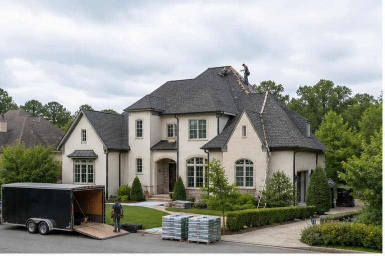 Kaliber Roofing inspection on a clean Ballantyne NC roof