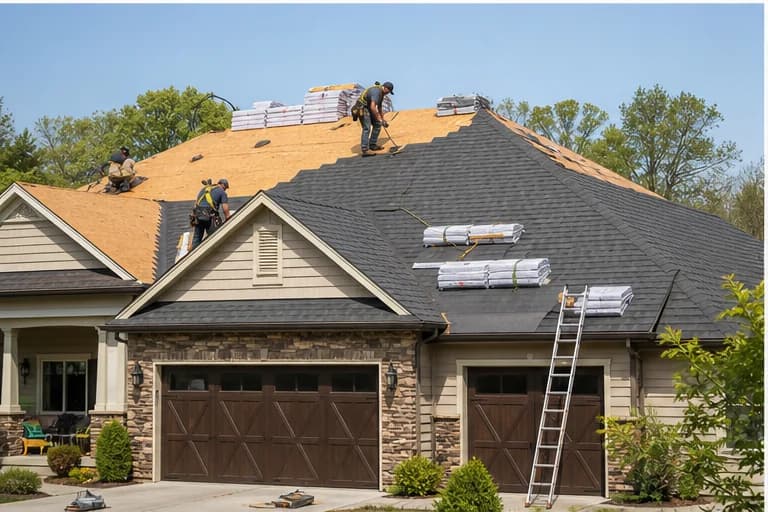 Kaliber Roofing inspection on a clean Belmont NC roof