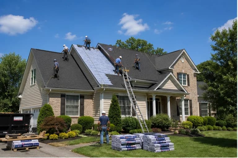 Kaliber Roofing inspection on a clean Harrisburg NC roof
