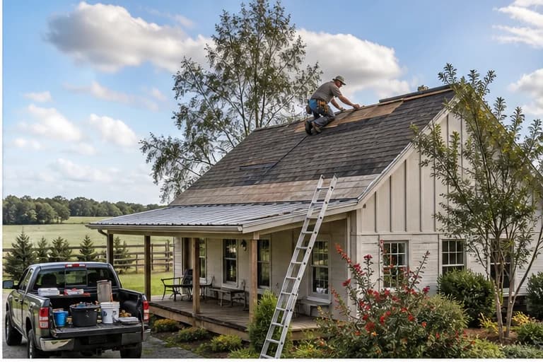 Kaliber Roofing inspection on a clean Mineral Springs NC roof