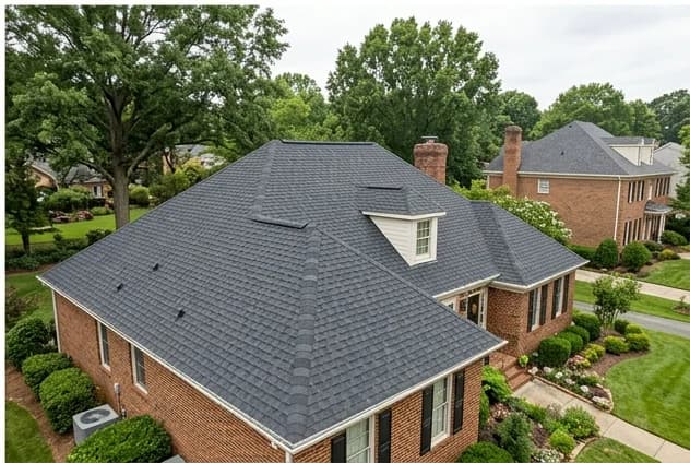 Kaliber Roofing inspection on a clean Mint Hill NC roof