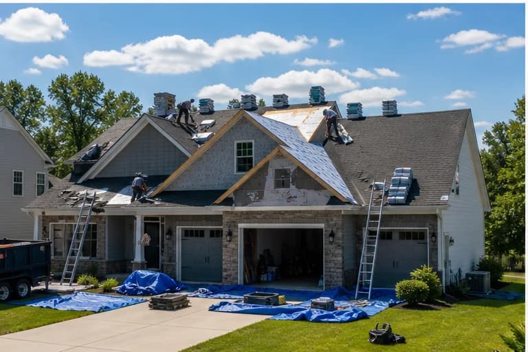 Kaliber Roofing inspection on a clean Mount Holly NC roof