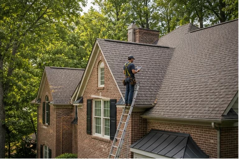 Kaliber Roofing inspection on a clean Providence Plantation NC roof