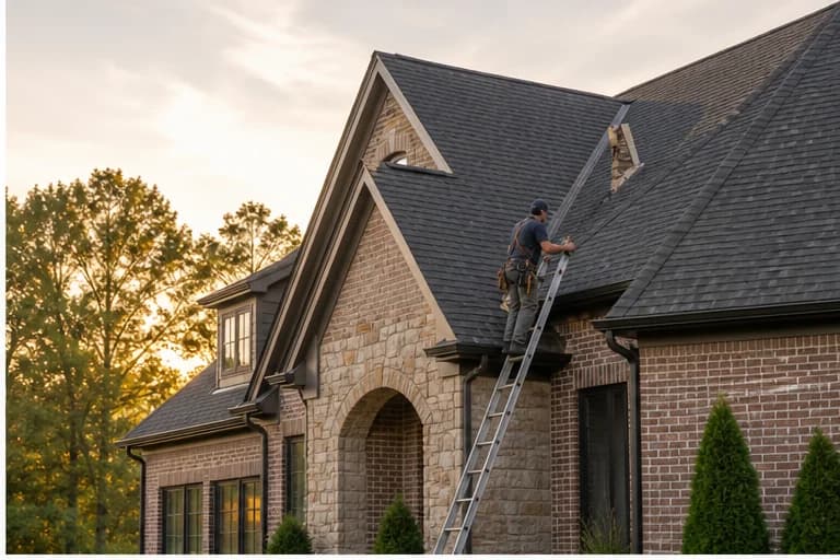 Kaliber Roofing inspection on a clean SouthPark NC roof