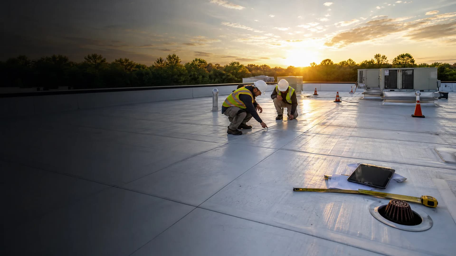 commercial roofing inspection in Monroe NC