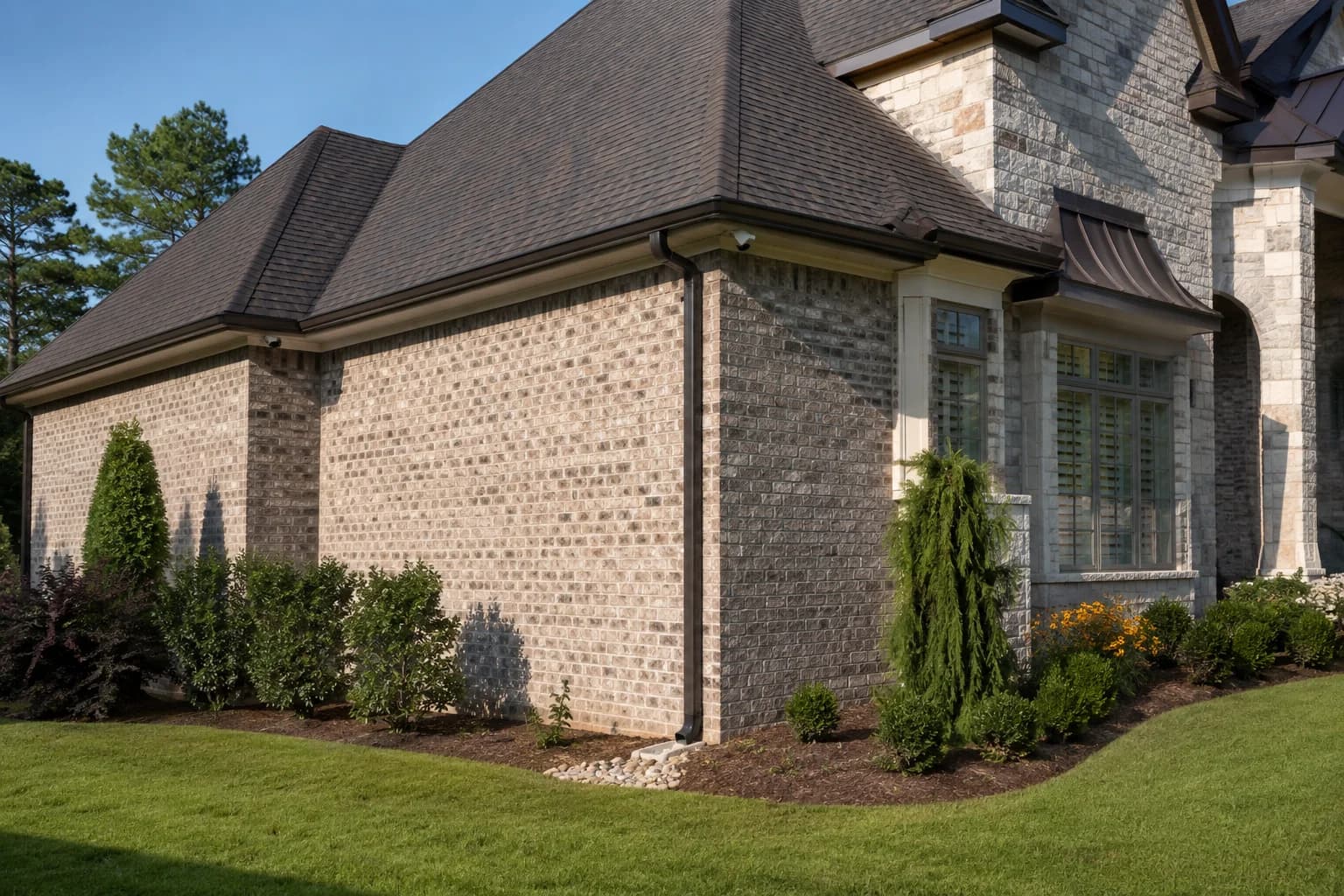 Downspout Installation by Kaliber Roofing